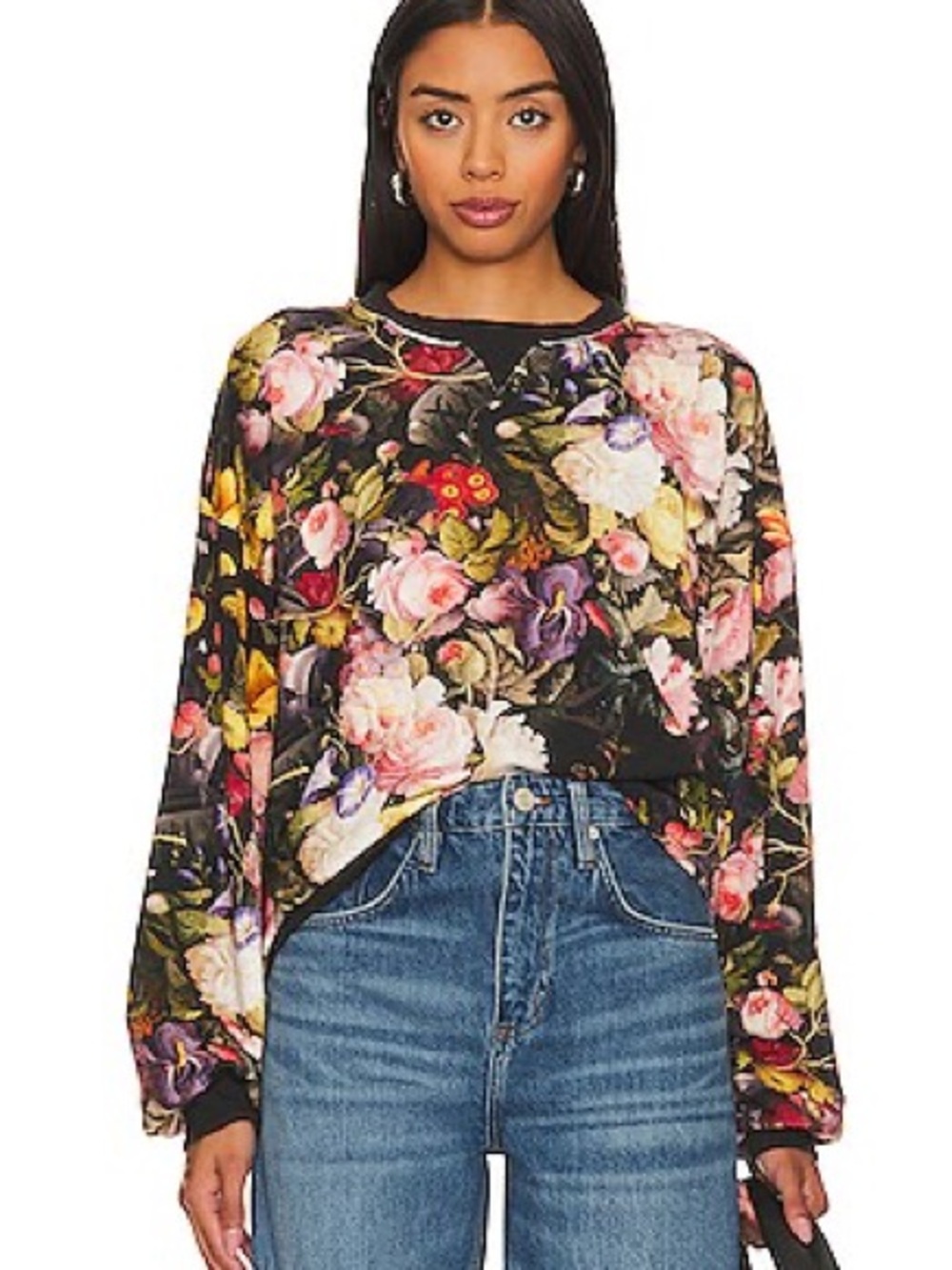 Selkie Pillow Sweater in Fete Des Fleurs Women’s Long Sleeve Sweatshirt